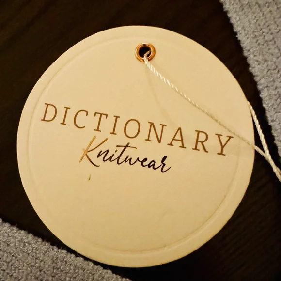 Dictionary Knitwear crop top size L casual Boho retro festival Y2K preppy NWT - Picture 12 of 12